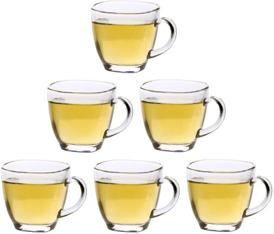 Somil Pack of 6 Glass Clear Glass Coffee & Tea Cup/ Mug (100 Ml), Enjoy Your Drink In Style, Pack Of 6(Clear, Cup Set)