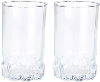 Somil (Pack of 2) Multipurpose Drinking Glass -B884 Glass Set Water/Juice Glass(300 ml, Glass, Clear)