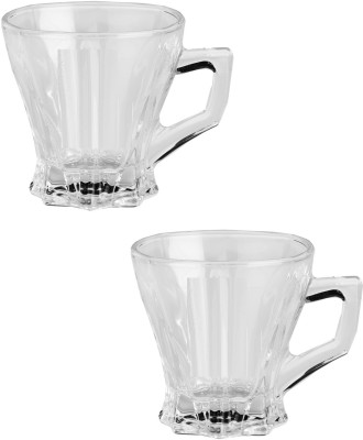 Somil Pack of 2 Glass Clear Glass Coffee & Tea Cup/ Mug (120 Ml), Enjoy Your Drink In Style, Pack Of 2(Clear, Cup Set)