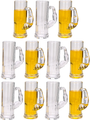 AFAST (Pack of 11) E_BeerHub-F11 Glass Set Beer Mug(550 ml, Glass, Clear)