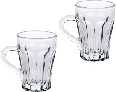 Somil Pack of 2 Glass Clear Glass Coffee & Tea Cup/ Mug (100 Ml), Enjoy Your Drink In Style, Pack Of 2(Clear, Cup Set)