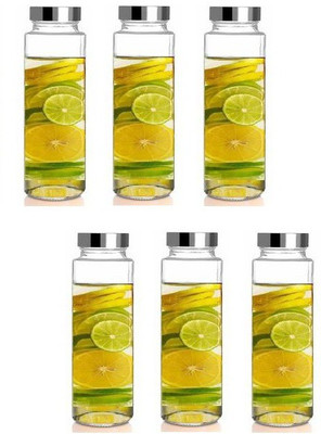 AFAST 750 ml Glass Bottle(Pack of 6, Clear)