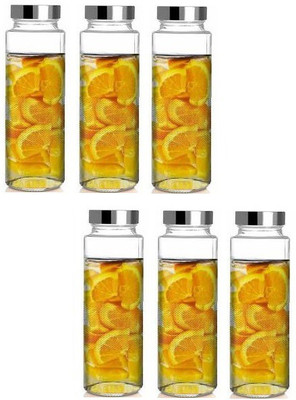 AFAST 750 ml Glass Bottle(Pack of 6, Clear)