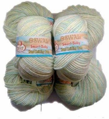 JEFFY Oswal Smart Baby Wool Hand Knitting Soft Fingering Crochet Hook 16pcs (400gms) 25gm Each Ball Shade no.34
