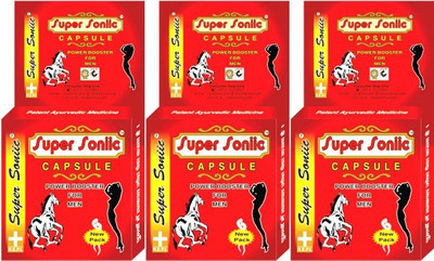 REPL Super Sonic for MEN only 4 Caps (Pack of 3)(Pack of 3, 12 Capsules)