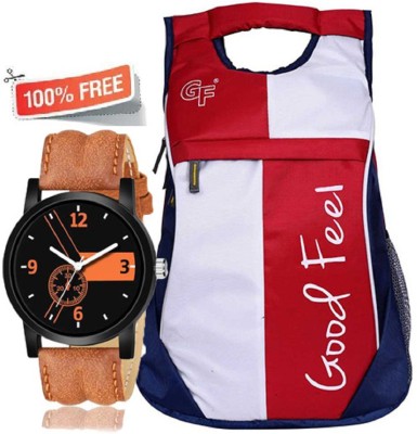 GoodFeel 18 inch Laptop Backpack & School Bag(Red, 25 L)