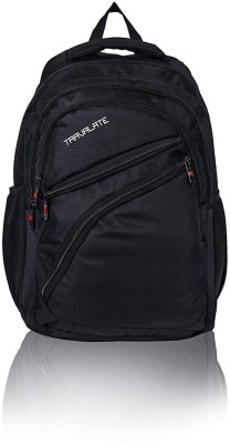 Travalate Premium Quality 35 Ltr Light weight Adjustable Strap Waterproof School Bag(Black, 35 L)