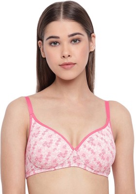 Enamor Wirefree A039 Perfect Coverage Cotton Women T-Shirt Lightly Padded Bra(Pink)