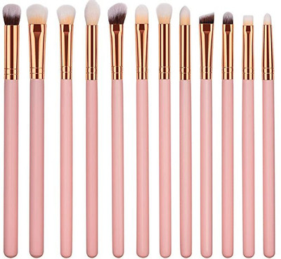 SHAGGY Makeup Brushes Set Foundation Eye Shadow Blending Brushes Soft Synthetic Hair(Pack of 12)