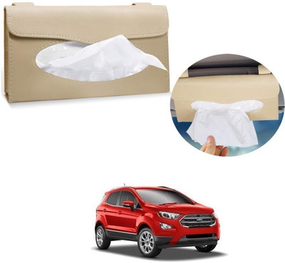 AXWee Car Tissue Holder, Sun Visor Napkin Holder, Tissue Box Holder, PU Leather Tissue Box, Backseat Tissue Purse Case Holder Beige For Ford Ecosport Vehicle Tissue Dispenser(Beige) AXWee Car Tissue Holder, Sun Visor Napkin Holder, Tissue Box Holder, PU Leather Tissue Box, Backseat Tissue Purse Case Holder Beige For Ford Ecosport Vehicle Tissue Dispenser(Beige)