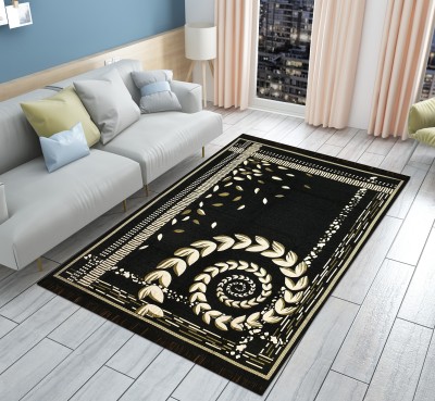 NCS Black Chenille Carpet(137 cm,  X 215 cm, Rectangle)