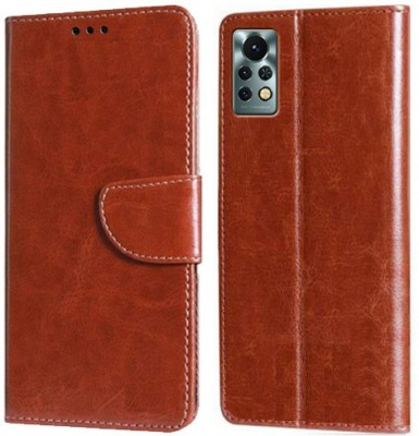 Nuvak Flip Cover for Infinix Note 11s(Brown, Magnetic Case, Pack of: 1)