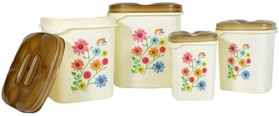 MOHAK Plastic Grocery Container  - 3000 ml, 2000 ml, 1000 ml, 500 ml(Pack of 4, Multicolor)