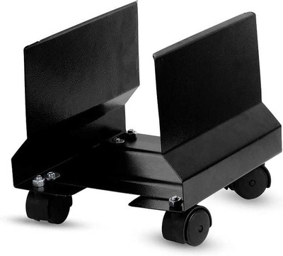 VITSZEE Adjustable Heavy Duty CPU Trolley with Castor Wheels | Computer Floor Stand Trolley | CPU Stand | Computer Accessories | Multiple Use CPU Holder(Iron)