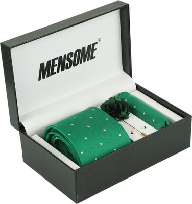 MENSOME Brass Tie & Cufflink(Green)