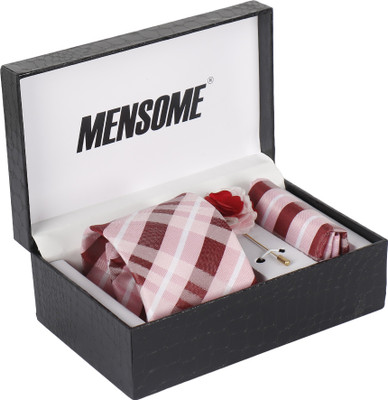 MENSOME Brass Tie & Cufflink(Pink)