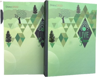 MTGM Live Green 2022 Regular Diary Ruled 300 Pages(Green)