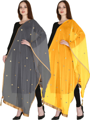 DIAMO Silk Blend Embellished Women Dupatta