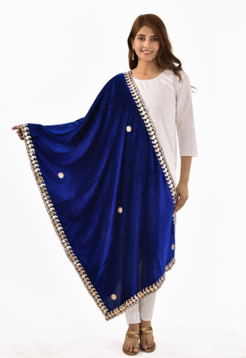 pk hub Cotton Blend Embellished Women Dupatta