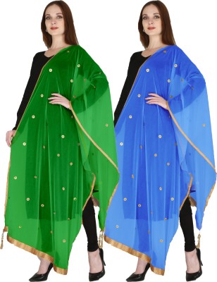 DIAMO Silk Blend Embellished, Embroidered Women Dupatta