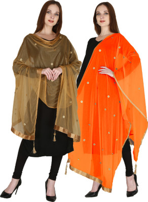 DIAMO Silk Blend Embellished Women Dupatta