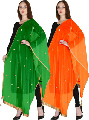 DIAMO Silk Blend Embellished Women Dupatta