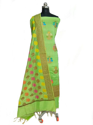 The SDF India Cotton Silk Self Design Salwar Suit Material