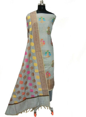 The SDF India Cotton Silk Self Design Salwar Suit Material