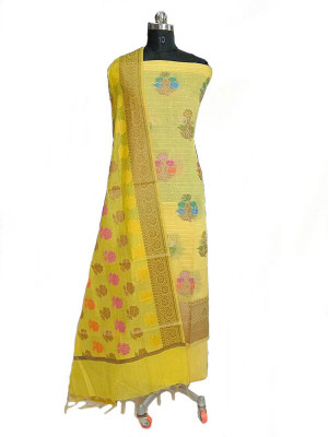 The SDF India Cotton Silk Self Design Salwar Suit Material