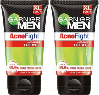 GARNIER Men Acno Fight Facewash - For Pimple And Acne Prone Skin, 150gm (Pack of 2) Face Wash  (300 g)