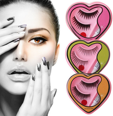 LILLYAMOR False Eyelashes 3D Natural Layered Effect,Comfortable and Soft,Handmade Lashes Reusable Natural Look False Eyelashes for Makeup(Pack of 3)
