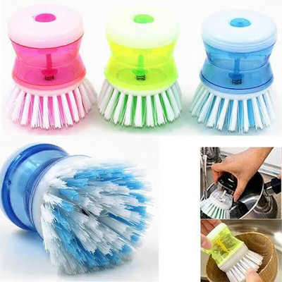 Hk Group SINK/washbasin plastic cleaning brush with self liquid soap dispenser (04 pcs.) Cleaning Brush Plastic Wet Broom (Multicolor, 4 Units) Plastic, Nylon Wet and Dry Brush(Multicolor, 4 Units) Hk Group SINK/washbasin plastic cleaning brush with self liquid soap dispenser (04 pcs.) Cleaning Brush Plastic Wet Broom (Multicolor, 4 Units) Plastic, Nylon Wet and Dry Brush(Multicolor, 4 Units)