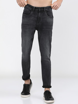 HIGHLANDER Tapered Fit Men Black Jeans