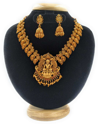 PBM CREATIONS Copper Gold-plated Gold Jewellery Set(Pack of 1)