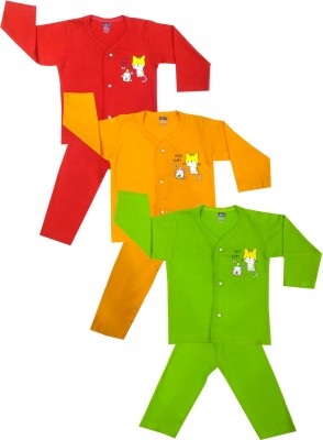 INFANT Baby Boys & Baby Girls Casual Top Pyjama(Multicolor)