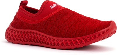 Adrianna Girls Slip on Sneakers(Red, 8.5-9 Years)