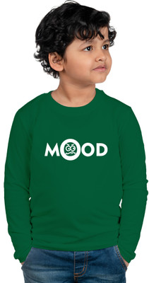 CHOMBOOKA Boys & Girls Printed Cotton Blend Regular T Shirt(Green, Pack of 1)