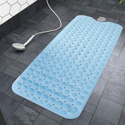 Miranshi Enterprise Rubber Bathroom Mat(Blue, Large)