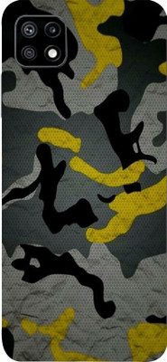 LAMHA Samsung Galaxy F42 5G Mobile Skin(Ultra Super Camouflage Military Yellow With High Matte Finish.)