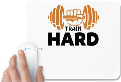 UDNAG White Mousepad 'Gym | Train' for Computer / PC / Laptop [230 x 200 x 5mm] Mousepad(White)