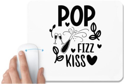 UDNAG White Mousepad 'Pop fizz kisss' for Computer / PC / Laptop [230 x 200 x 5mm] Mousepad(White)