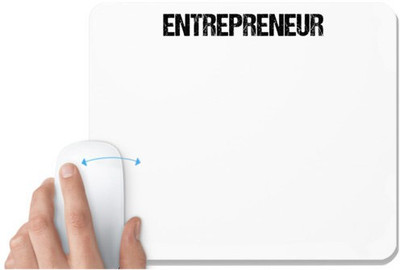 UDNAG White Mousepad 'Entrepreneur | Entrepreneur' for Computer / PC / Laptop [230 x 200 x 5mm] Non Slip Base Mousepad(White)
