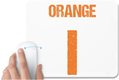 UDNAG White Mousepad 'Navratri | Orange' for Computer / PC / Laptop [230 x 200 x 5mm] Mousepad(White)