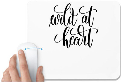 UDNAG White Mousepad 'Wild at Heart' for Computer / PC / Laptop [230 x 200 x 5mm] Non Slip Base Mousepad(White)
