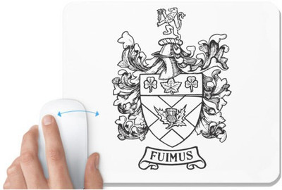 UDNAG White Mousepad 'Logo | FUIMUS' for Computer / PC / Laptop [230 x 200 x 5mm] Non Slip Base Mousepad(White)