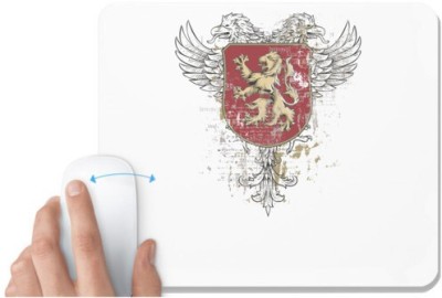UDNAG White Mousepad 'Logo | Lion' for Computer / PC / Laptop [230 x 200 x 5mm] Mousepad(White)