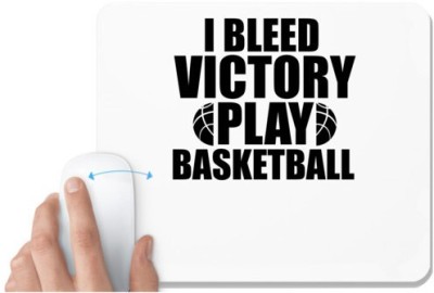 UDNAG White Mousepad 'Basketball | I bleed Vectory' for Computer / PC / Laptop [230 x 200 x 5mm] Mousepad(White)