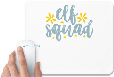 UDNAG White Mousepad 'Christmas Santa | Elf squad' for Computer / PC / Laptop [230 x 200 x 5mm] Non Slip Base Mousepad(White)