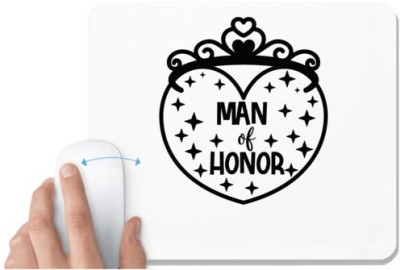 UDNAG White Mousepad 'Honour | Man of the1' for Computer / PC / Laptop [230 x 200 x 5mm] Mousepad(White)