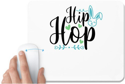 UDNAG White Mousepad 'Hip Hop' for Computer / PC / Laptop [230 x 200 x 5mm] Non Slip Base Mousepad(White)